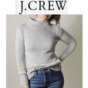 J CREW 1988 Cotton Rollneck Fisherman Sweater Pale Grey•Sz 2X